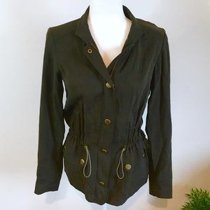 Worth New York Green Military style Jacket Size XP